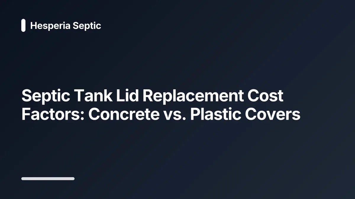 septic tank lid replacement