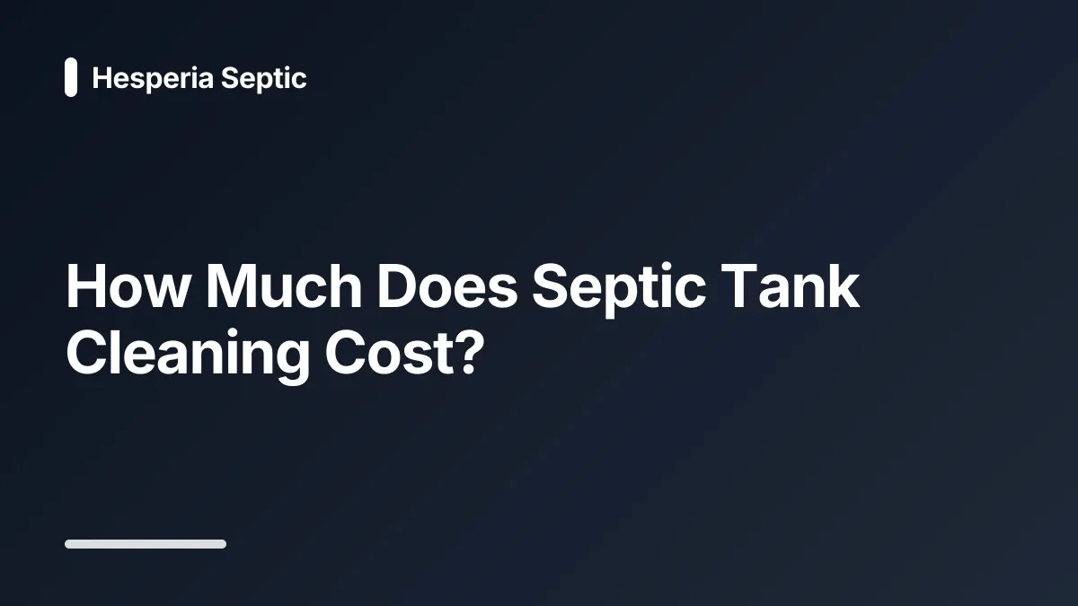 cost of septic tank replacement