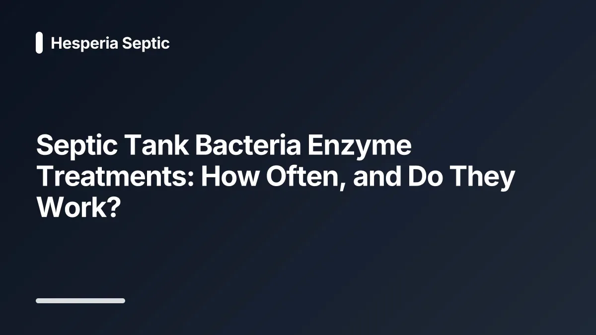 septic enzyme treatments