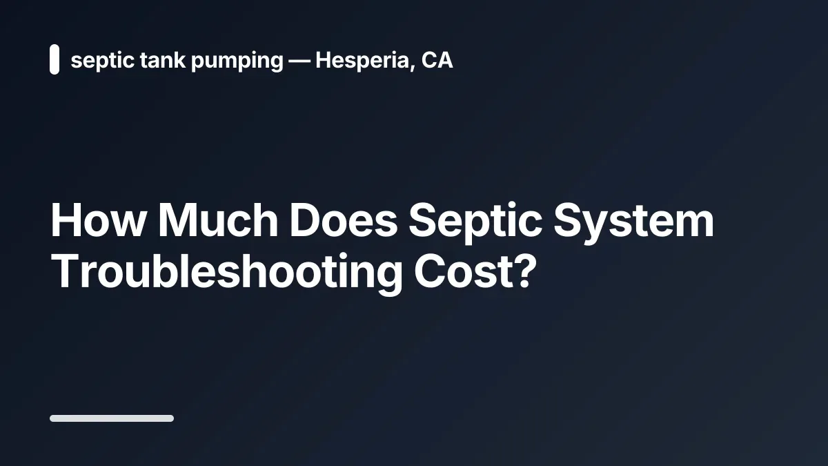 septic system cost